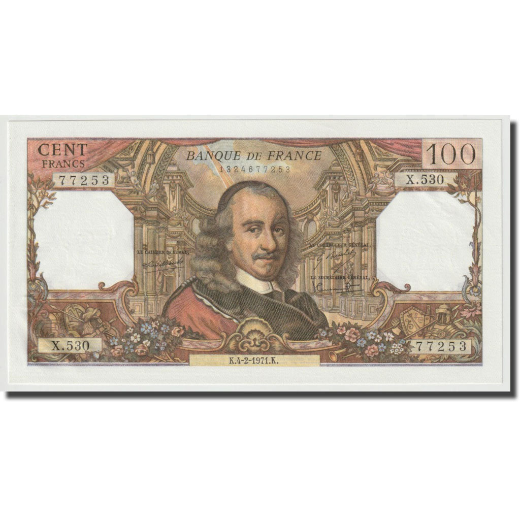 Francia, 100 Francs, Corneille, 1971, 1971-02-04, FDS, Fayette:65.34, KM:149c
