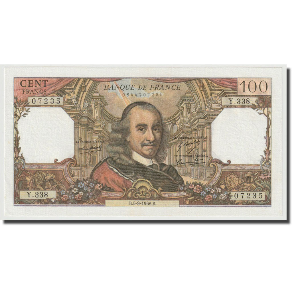 France, 100 Francs, Corneille, 1968, 1968-09-05, NEUF, Fayette:65.23, KM:149c