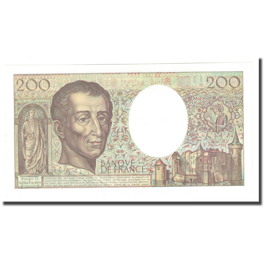 France, 200 Francs, Montesquieu, 1992, UNC(65-70), Fayette:70.12c, KM:155e