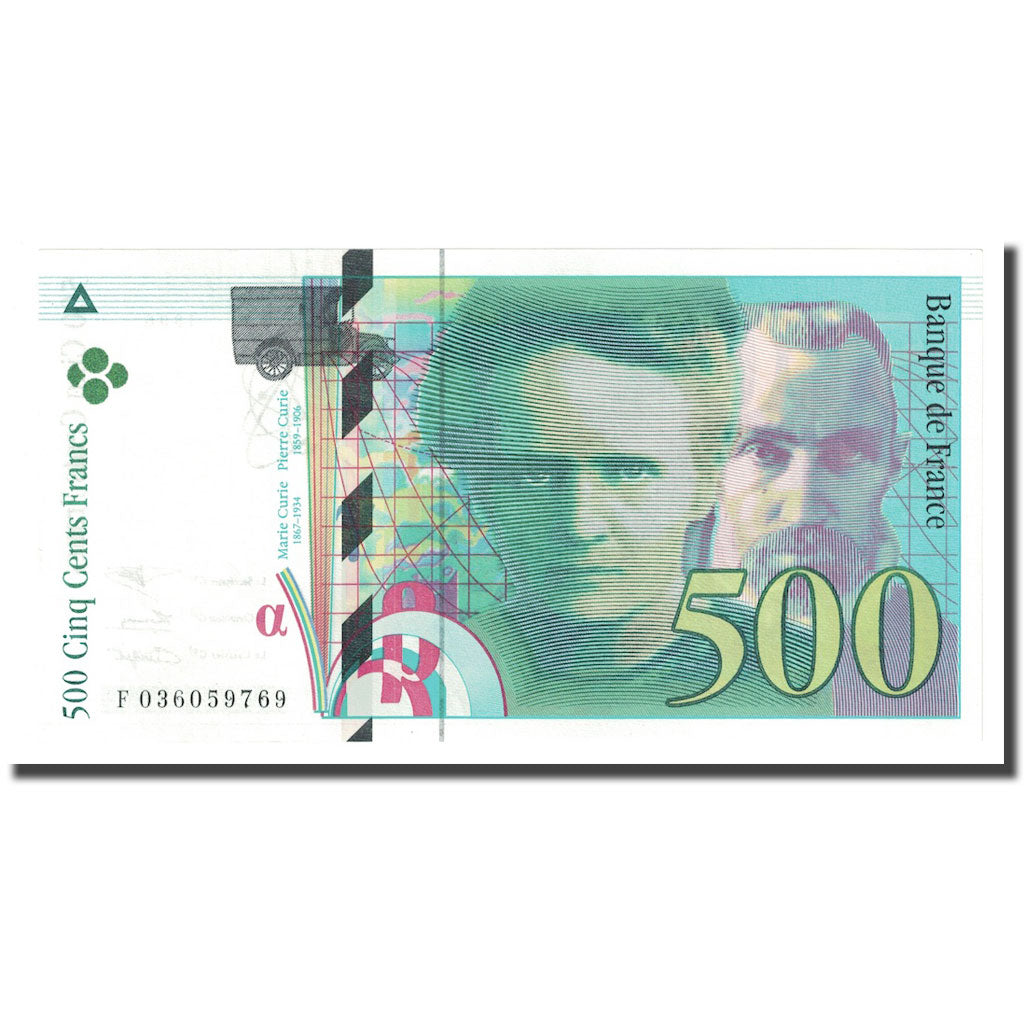Frankreich, 500 Francs, Pierre et Marie Curie, 1996, UNZ, Fayette:76.3, KM:160b