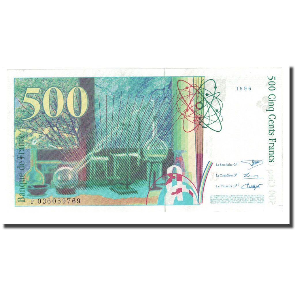 Frankreich, 500 Francs, Pierre et Marie Curie, 1996, UNZ, Fayette:76.3, KM:160b