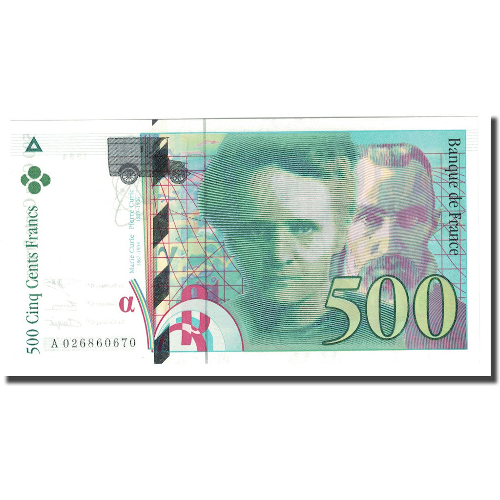 Frankreich, 500 Francs, Pierre et Marie Curie, 1994, UNZ, Fayette:76.01, KM:160a