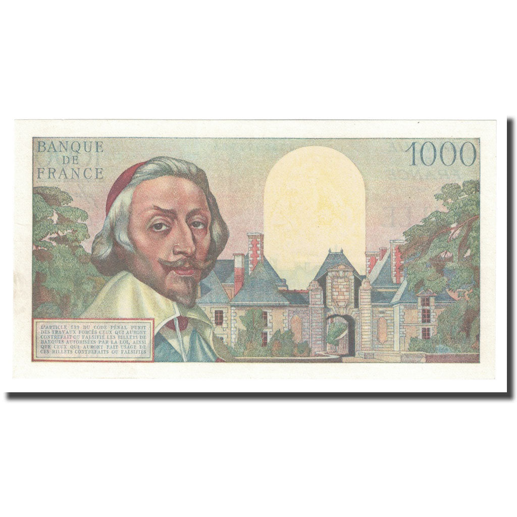Francia, 1000 Francs, Richelieu, 1953, 1953-04-02, UNC, Fayette:VF 42.1, KM:134a