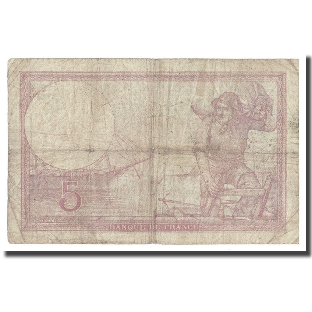 Frankreich, 5 Francs, Violet, 1939, 1939-07-20, SGE+, Fayette:4.2, KM:83