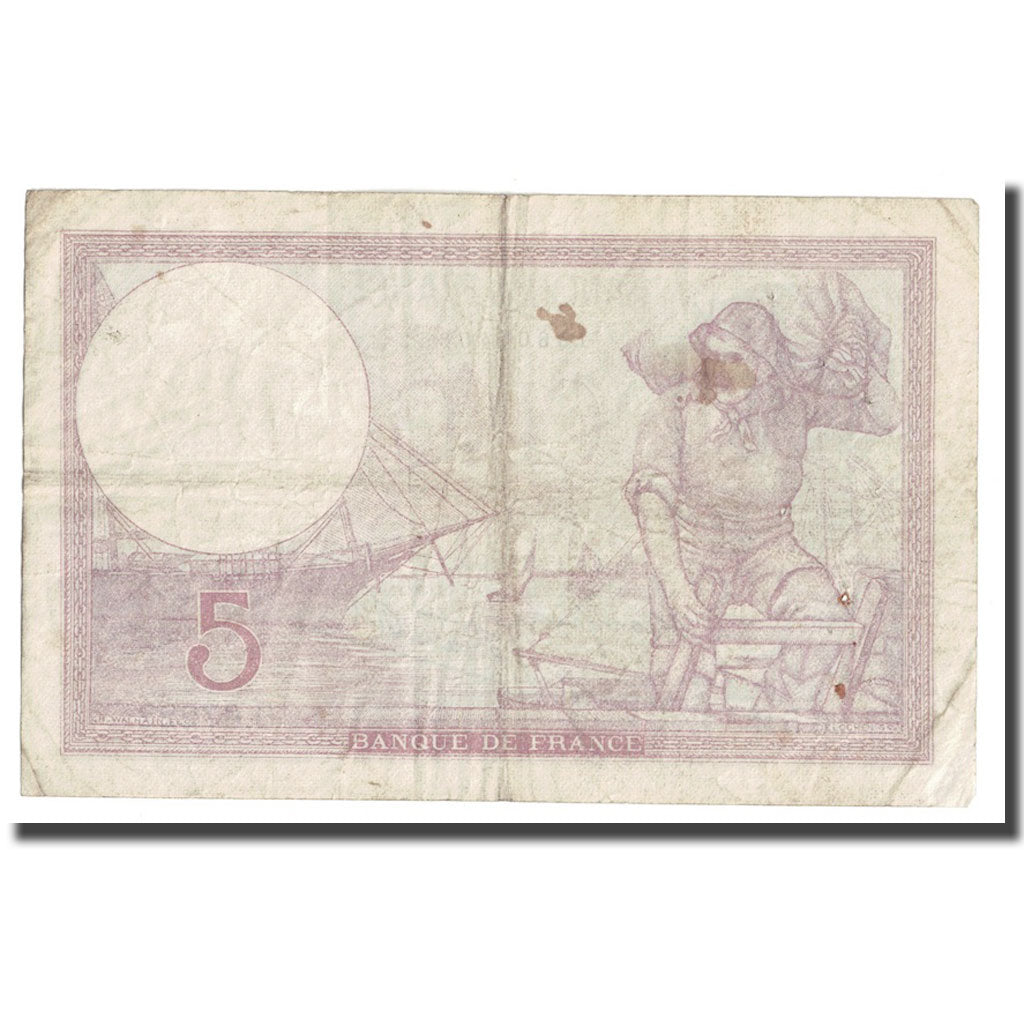 Frankrijk, 5 Francs, Violet, 1940, 1940-12-12, TB, Fayette:4.17, KM:83