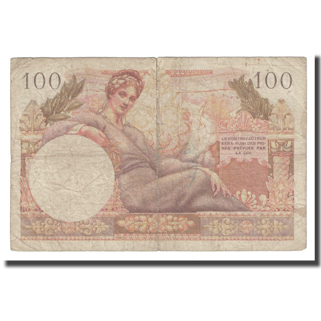 Francia, 100 Francs, 1947 French Treasury, Undated (1947), B+, Fayette:VF34.1