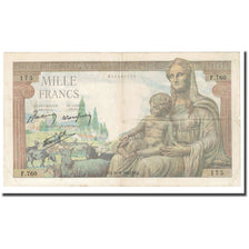 França, 1000 Francs, Déesse Déméter, 1942, 1942-06-20, EF(40-45)