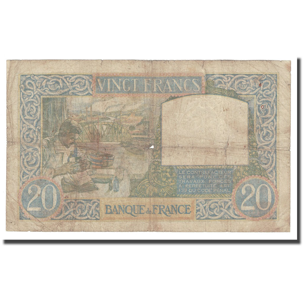France, 20 Francs, Science et Travail, 1940, 1940-12-19, F(12-15)
