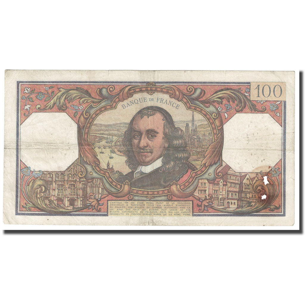 Francia, 100 Francs, Corneille, 1968, 1968-01-04, BC+, Fayette:65.20, KM:149c