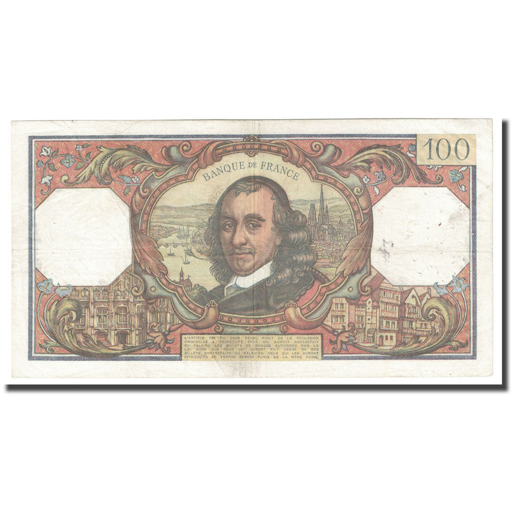 Francja, 100 Francs, Corneille, 1969, 1969-01-02, EF(40-45), Fayette:65.25