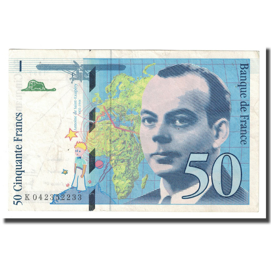 Francia, 50 Francs, St Exupéry, 1997, MBC+, Fayette:73.4, KM:157Ad