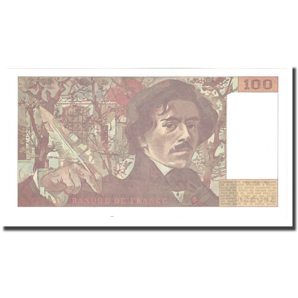 Frankreich, 100 Francs, Delacroix, 1993, UNZ-, Fayette:69bis.7, KM:154g
