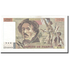 France, 100 Francs, Delacroix, 1984, UNC(60-62), Fayette:69.8a, KM:154b