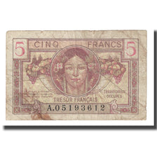 Francja, 5 Francs, 1947 French Treasury, 1947, VF(20-25), Fayette:VF29.1, KM:M6a