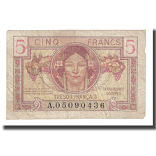 France, 5 Francs, 1947 French Treasury, 1947, VF(20-25), Fayette:VF29.1, KM:M6a