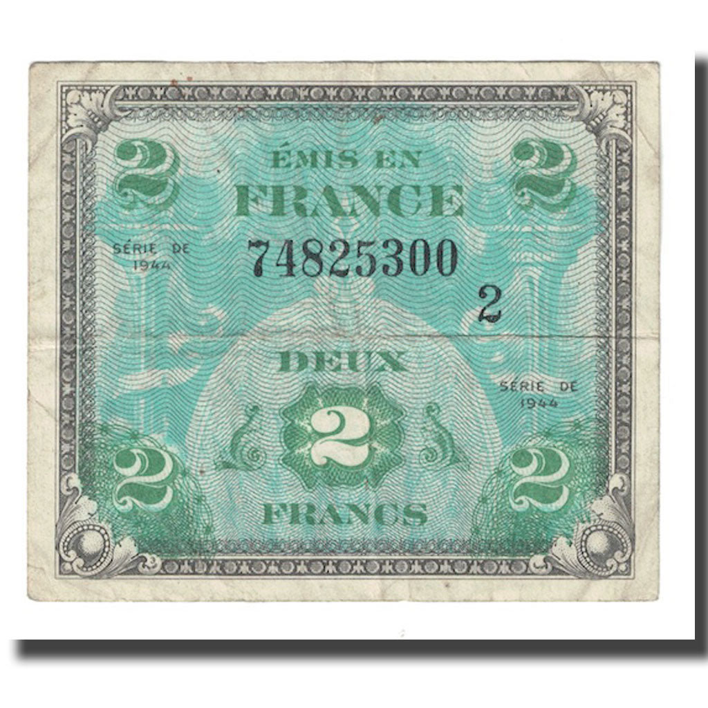 França, 2 Francs, 1947 French Treasury, 1947, EF(40-45), Fayette:VF16.2