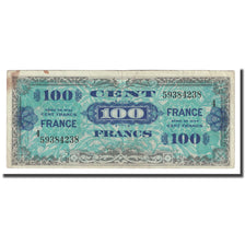 França, 100 Francs, 1947 French Treasury, 1945, VF(30-35), Fayette:VF25.4