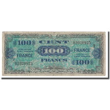 França, 100 Francs, 1947 French Treasury, 1945, VG(8-10), Fayette:VF25.7