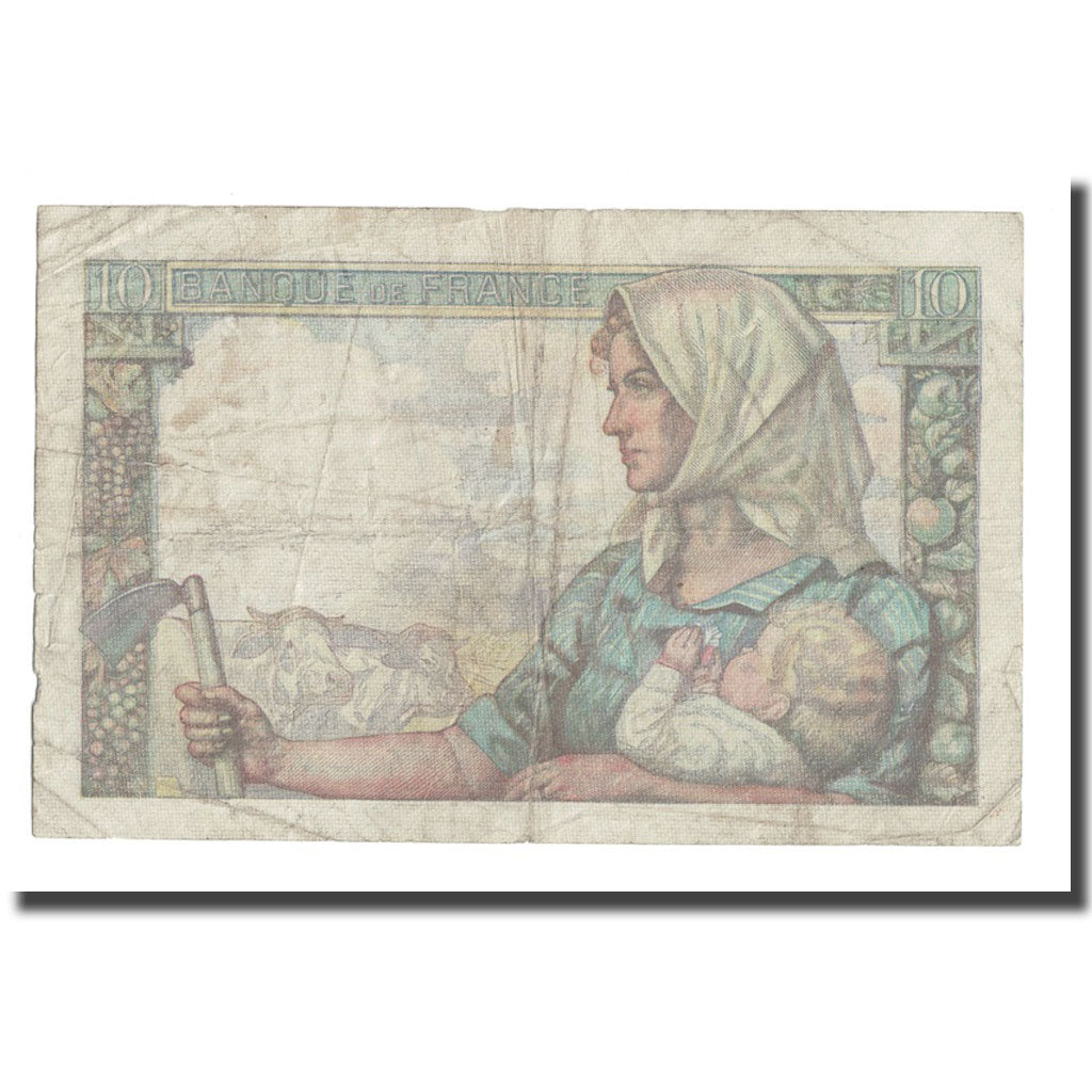 França, 10 Francs, Mineur, 1945, 1945-04-26, VF(30-35), Fayette:8.14, KM:99e
