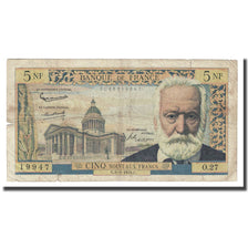 Francia, 5 Nouveaux Francs, Victor Hugo, 1959, 1959-12-03, MB+, Fayette:56.4