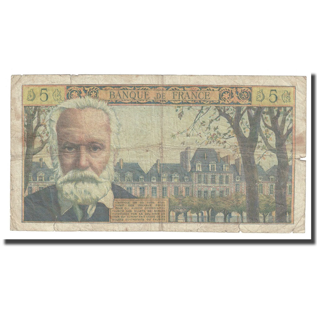 Francia, 5 Nouveaux Francs, Victor Hugo, 1959, 1959-12-03, BC+, Fayette:56.4