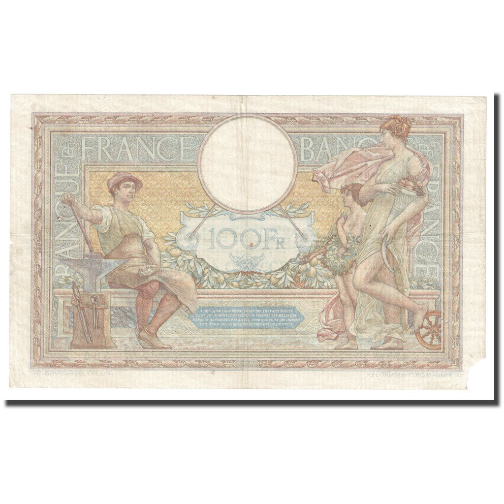 France, 100 Francs, Luc Olivier Merson, 1935, 1935-01-17, VF(30-35)