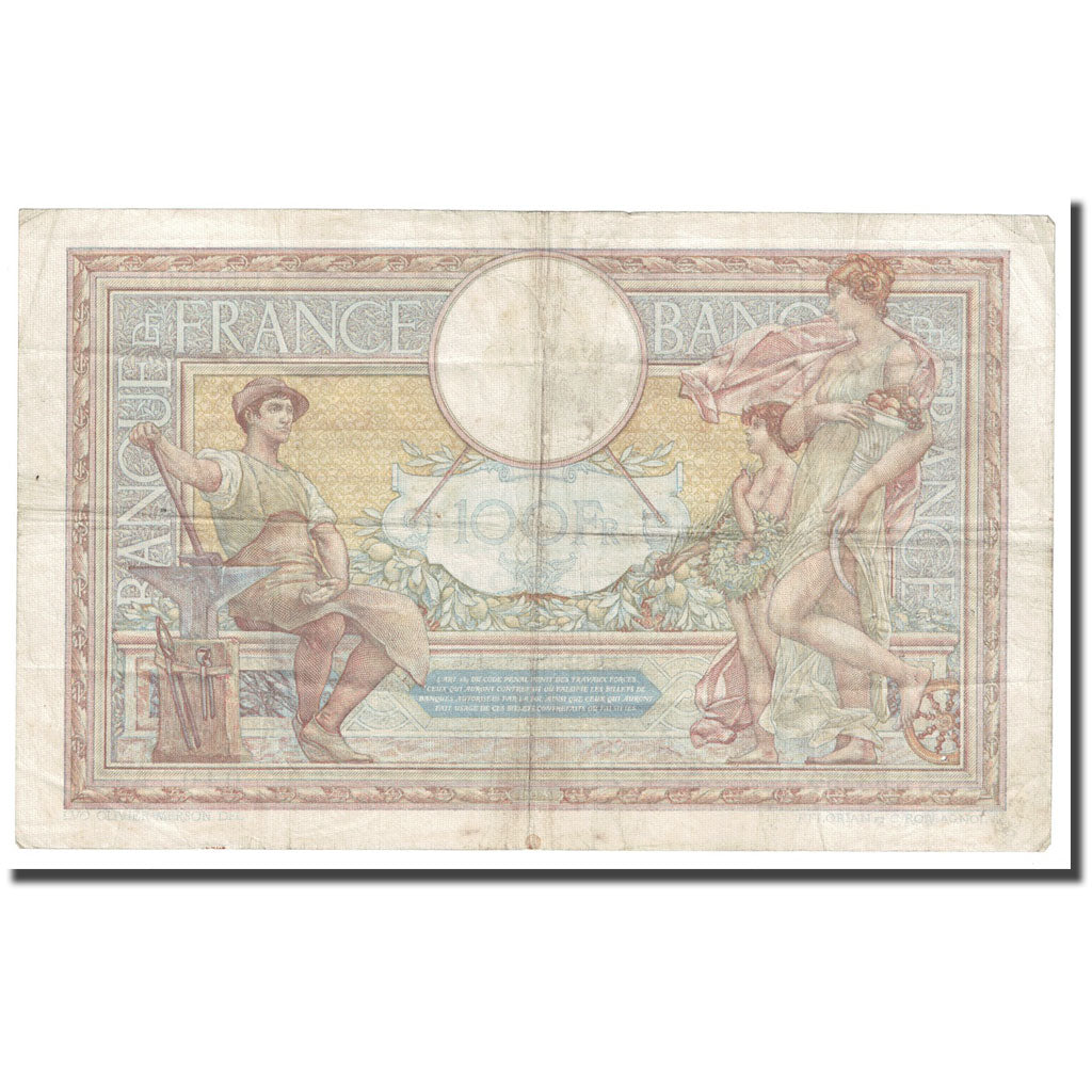 France, 100 Francs, Luc Olivier Merson, 1937, 1937-02-11, EF(40-45)