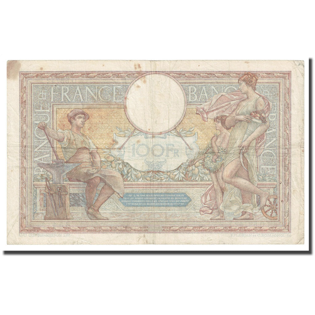 Francia, 100 Francs, Luc Olivier Merson, 1937, 1937-12-30, MB, Fayette:25.07