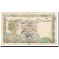 France, 500 Francs, La Paix, 1942, 1942-10-01, TTB, Fayette:32.41, KM:95b