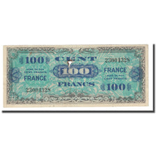 Francja, 100 Francs, Flag/France, 1945, EF(40-45)