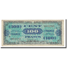 Francia, 100 Francs, Flag/France, 1945, MBC, Fayette:VF25.6, KM:123c