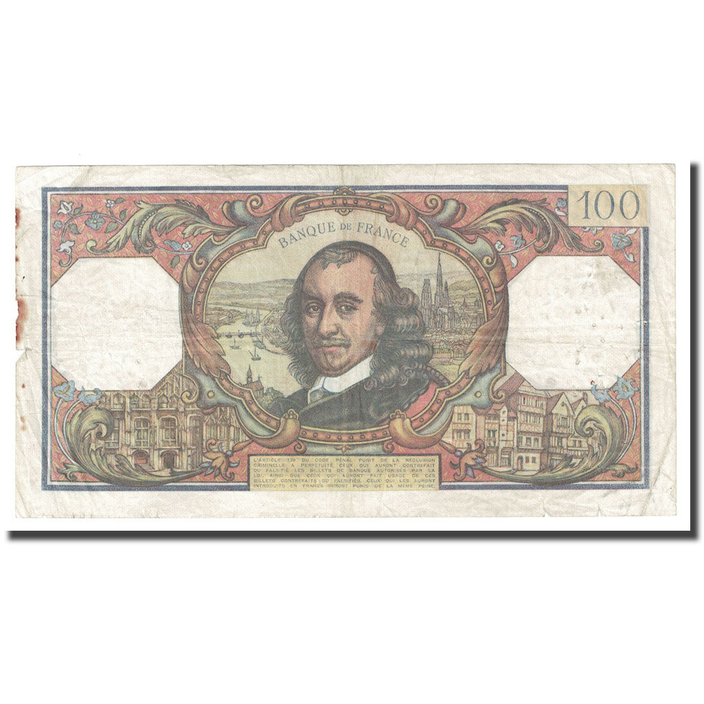Francia, 100 Francs, Corneille, 1967, 1967-10-05, MBC, Fayette:65.18, KM:149c