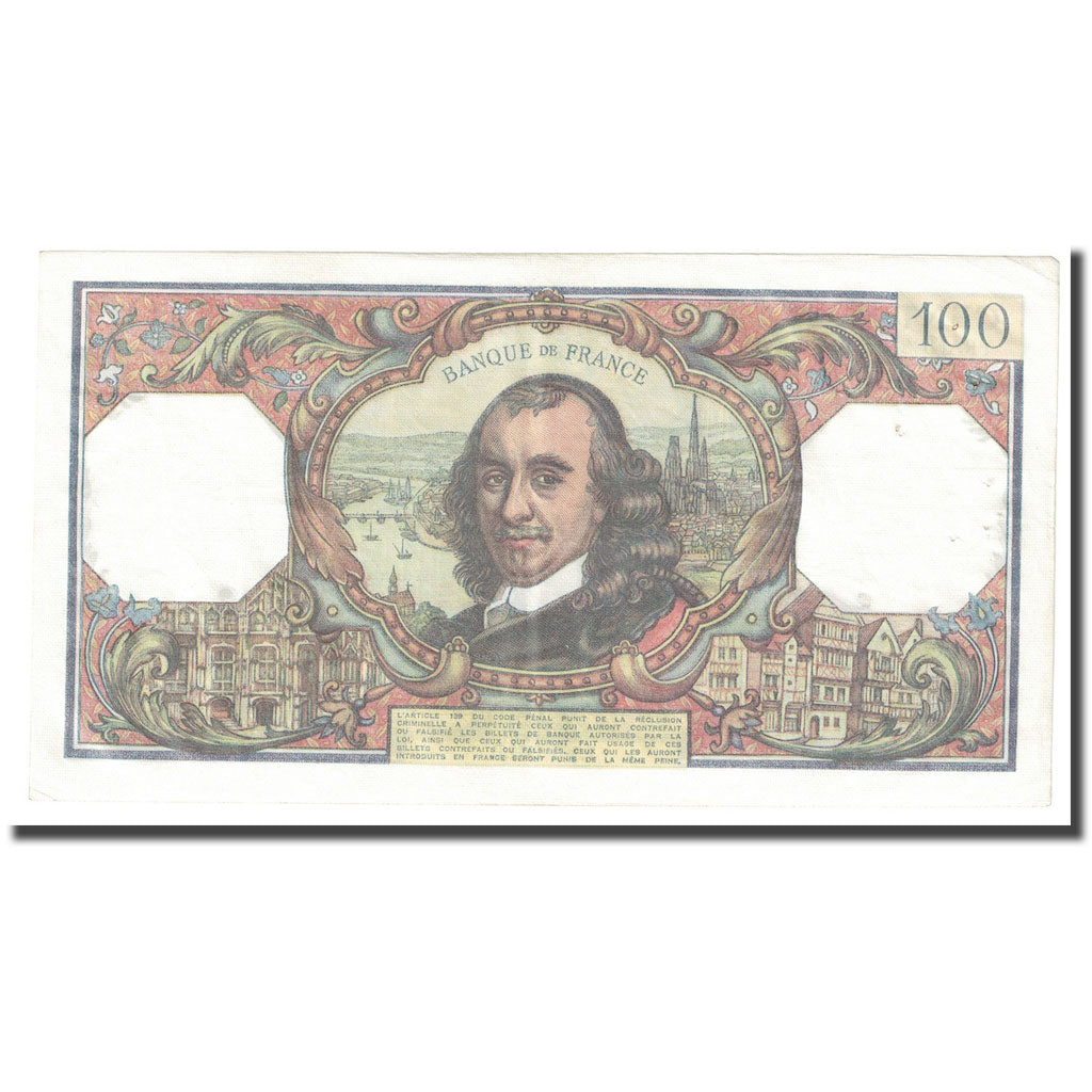 França, 100 Francs, Corneille, 1977, 1977-03-03, UNC(60-62), Fayette:65.57