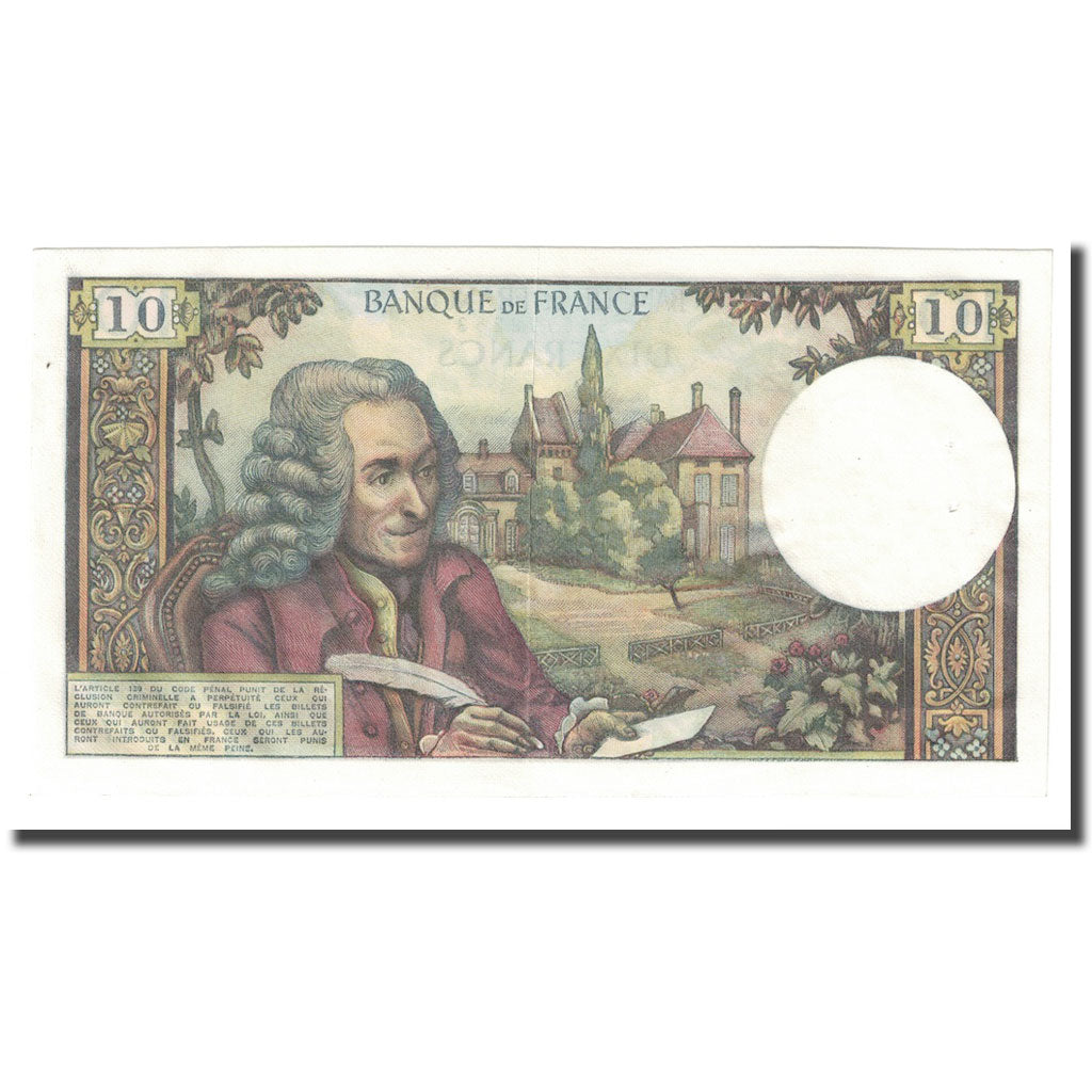France, 10 Francs, Voltaire, 1973, 1973-12-06, UNC(60-62), Fayette:62.65