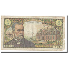 France, 5 Francs, Pasteur, 1966, 1966-07-07, F(12-15), Fayette:61.2, KM:146a