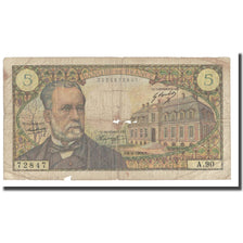 France, 5 Francs, Pasteur, 1969, 1969-02-06, VG(8-10), Fayette:61.09, KM:146b