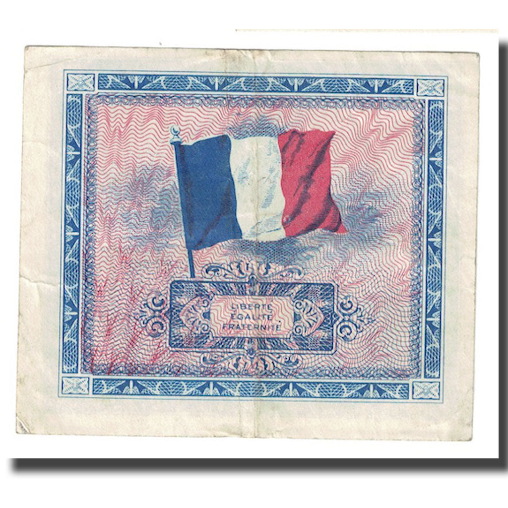 France, 2 Francs, Flag/France, 1944, AU(50-53), Fayette:VF16.1, KM:114a