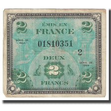 Frankrijk, 2 Francs, Flag/France, 1944, TB+, Fayette:VF16.2, KM:114b