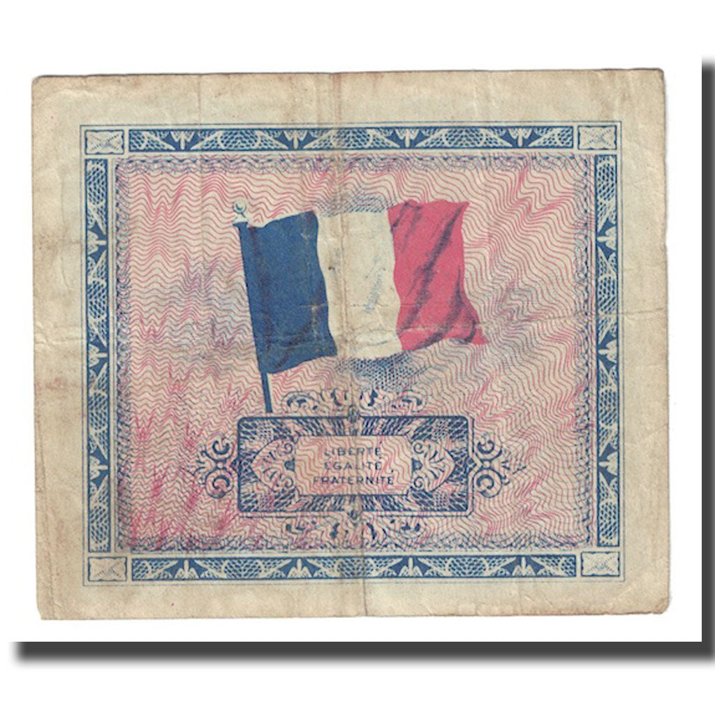 Francia, 2 Francs, Flag/France, 1944, MB+, Fayette:VF16.2, KM:114b