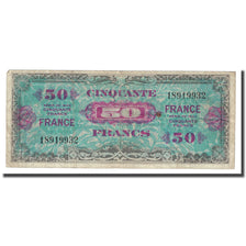 France, 50 Francs, 1945 Verso France, 1945, VF(30-35), Fayette:VF 24.1, KM:122a