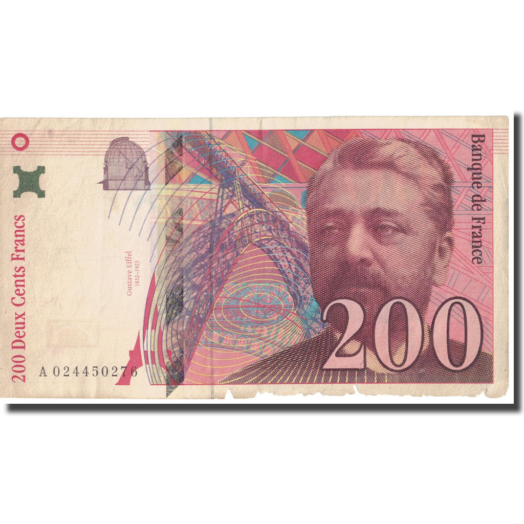 France, 200 Francs, Eiffel, 1996, VF(20-25), Fayette:75.2, KM:159a