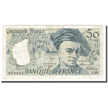 Francia, 50 Francs, Quentin de La Tour, 1990, MBC, Fayette:67.16, KM:152e