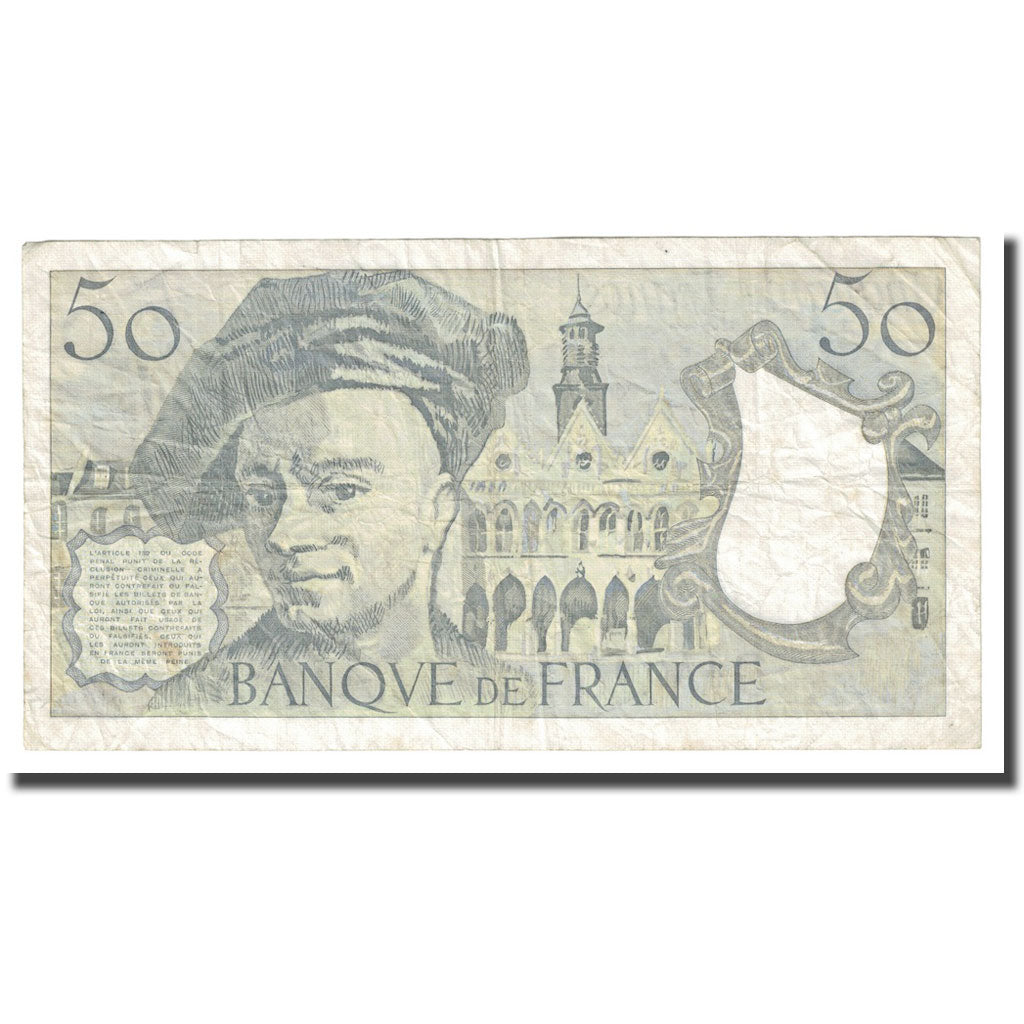 Francia, 50 Francs, Quentin de La Tour, 1990, MBC, Fayette:67.16, KM:152e