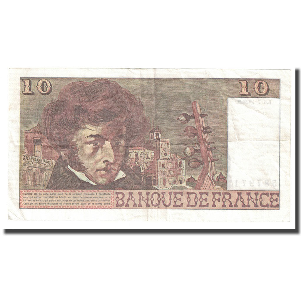 Frankreich, 10 Francs, Berlioz, 1978, 1978-07-06, VZ, Fayette:63.24, KM:150c