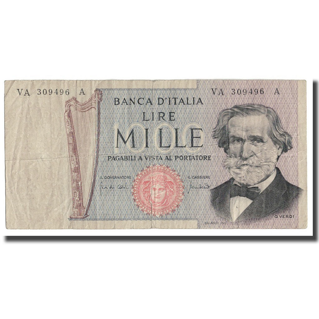 Banknote, Italy, 1000 Lire, 1969-1981, KM:101a, VF(30-35)