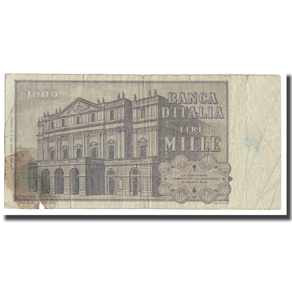 Billet, Italie, 1000 Lire, 1969-1981, KM:101d, TB