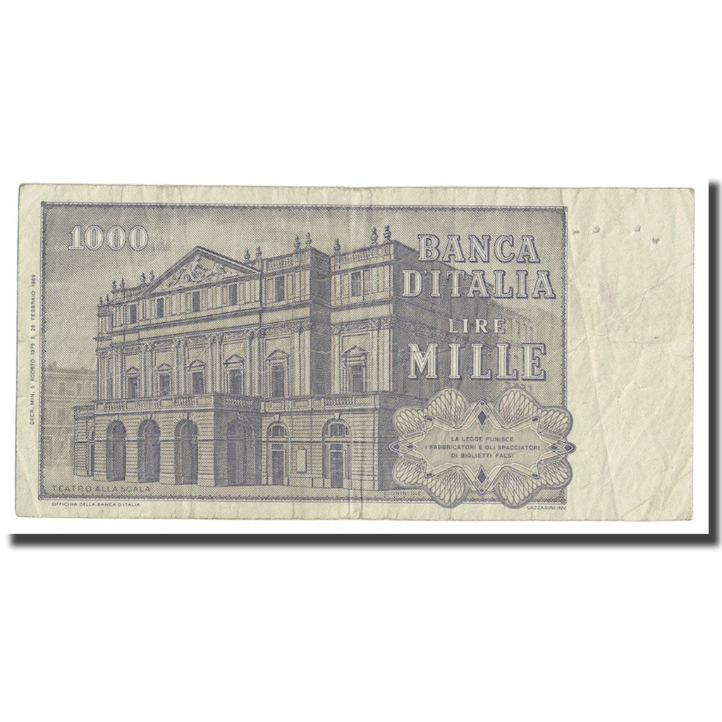 Billet, Italie, 1000 Lire, 1969-1981, KM:101d, TB+