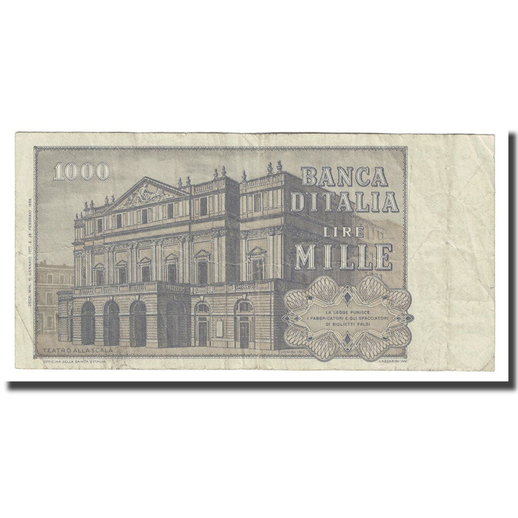 Billet, Italie, 1000 Lire, 1969-1981, KM:101e, TTB