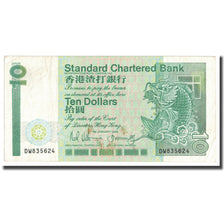 Nota, Hong Kong, 10 Dollars, 1989, 1989-01-01, KM:278b, EF(40-45)