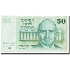 Nota, Israel, 50 Lirot, 1973, KM:40, VG(8-10)